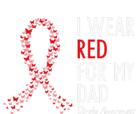 I Wear Red For My Dad Stroke Awareness Survivor Warrior Baby Bodysuit