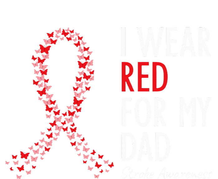 I Wear Red For My Dad Stroke Awareness Survivor Warrior Baby Bodysuit