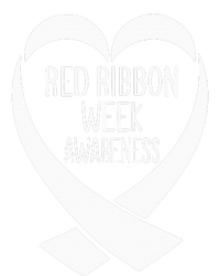 Red Ribbon Week Awareness Heart We Wear Red For Awareness Women's Knotted Racerback Tank