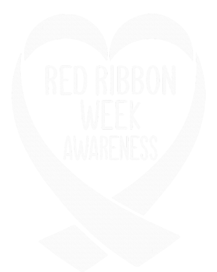 Red Ribbon Week Awareness Heart We Wear Red For Awareness Women's Knotted Racerback Tank