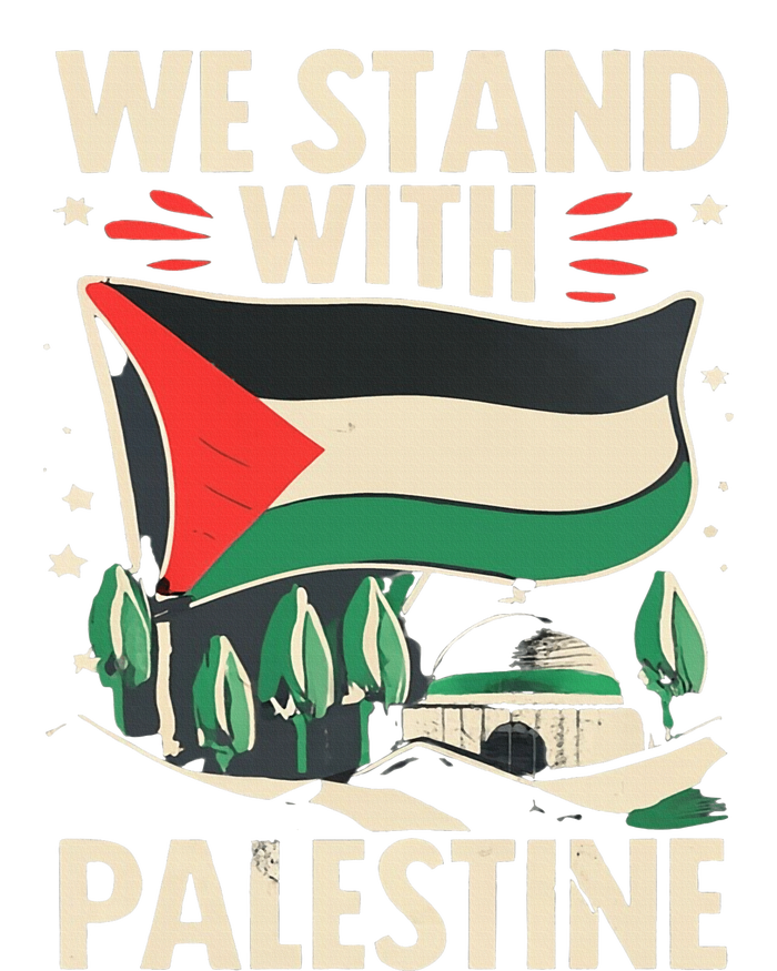 We Stand With Palestine For Their Freedom Free Palestine Womens Cotton Relaxed Long Sleeve T-Shirt