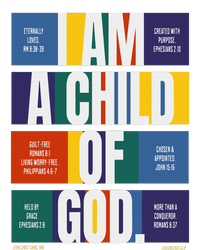 Bible Affirmations I'm a child of God Christian Faith Sustainable Beanie