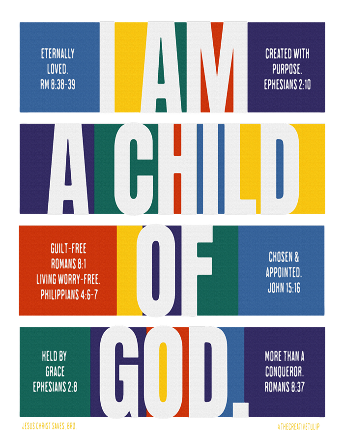 Bible Affirmations I'm a child of God Christian Faith Sustainable Beanie