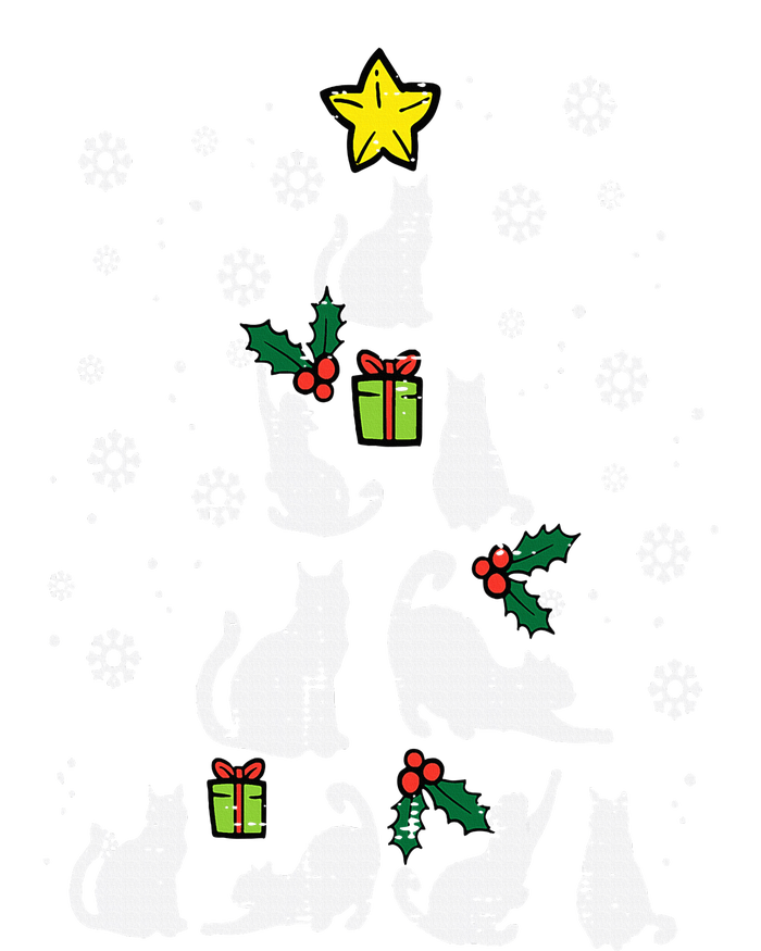 Cats Christmas Tree Cute Cat Lover Xmas Winter T-Shirt