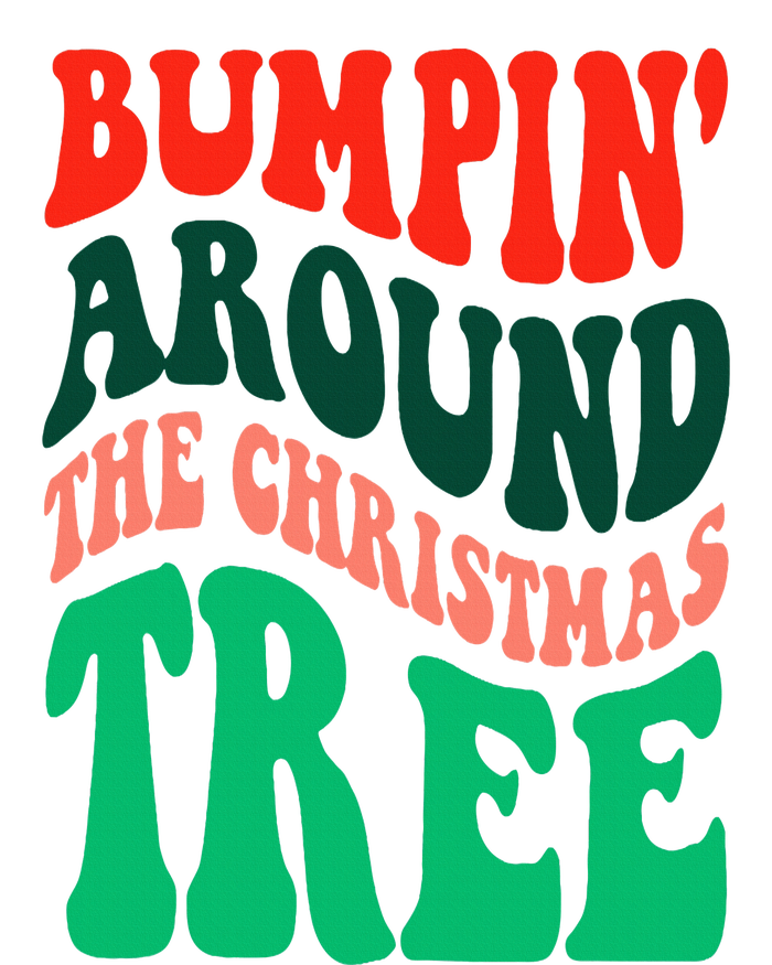 Bumping round The Christmas Tree Funny Groovy Xmas Pregnancy T-Shirt