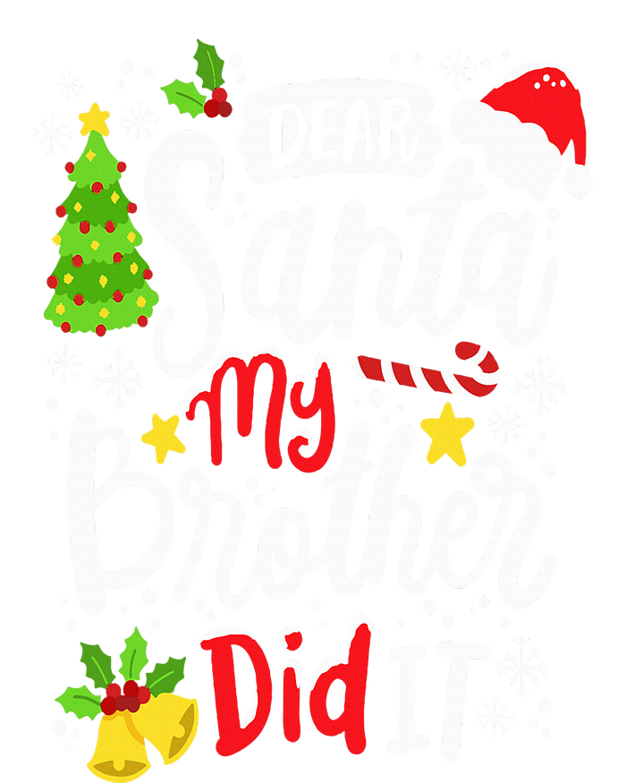 Dear Santa My Brother Did It Funny Christmas Matching Pajama Ladies Essential Flowy Tank