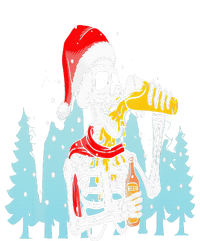 Happy Christmas Skeleton Drinking Beer Drinker T-Shirt