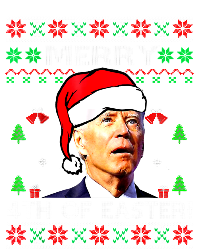 Merry 4th Of Easter Funny Joe Biden Christmas Ugly Sweater Tall T-Shirt