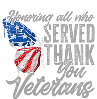 Thank You Veterans Day Honoring All Who Served Butterfly Bumper Sticker