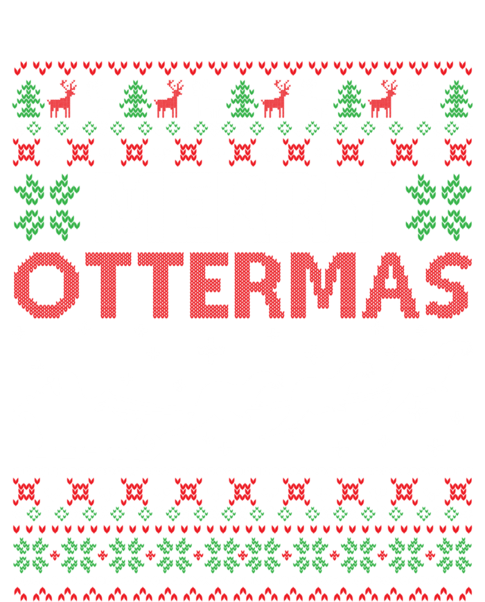 Merry Ottermas Animal Lover Otter Ugly Christmas Gift Tie-Dye T-Shirt