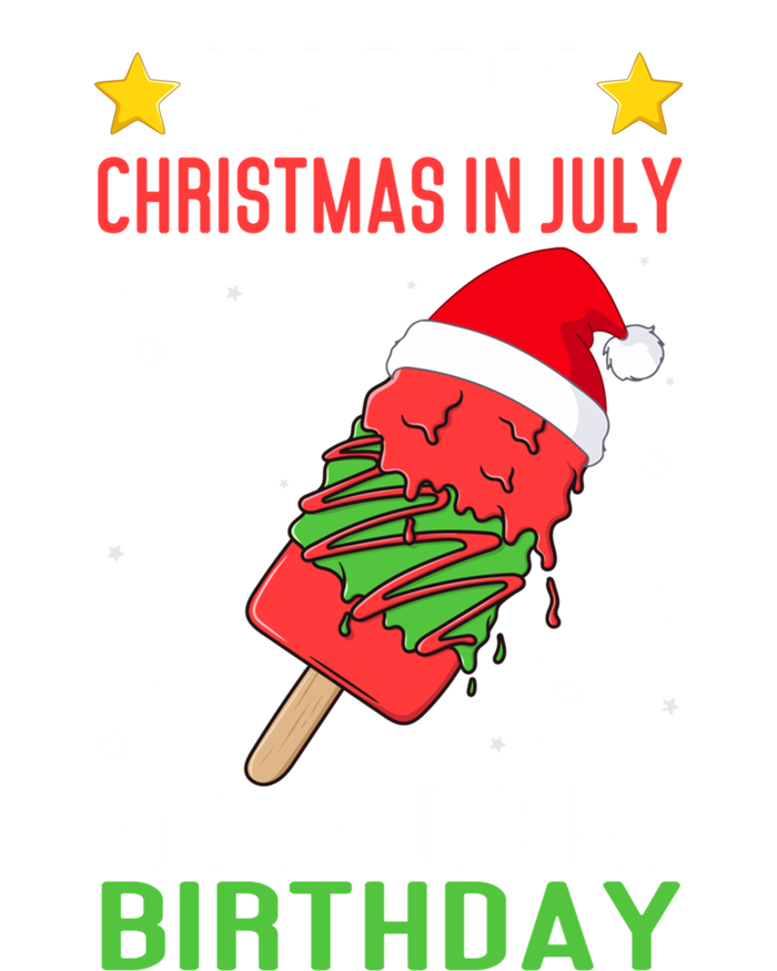 Happy Christmas In July And Yes ItS My Birthday Ice Cream Gift Canvas