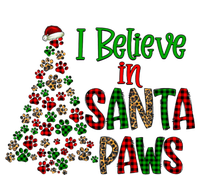 I Believe In Santa Paws Chrismas Dog Mom Leopard Print Cute Gift Sweatshirt