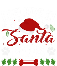 I Believe In Santa Paws Gift Women's Tri-Blend 3/4-Sleeve Raglan Shirt