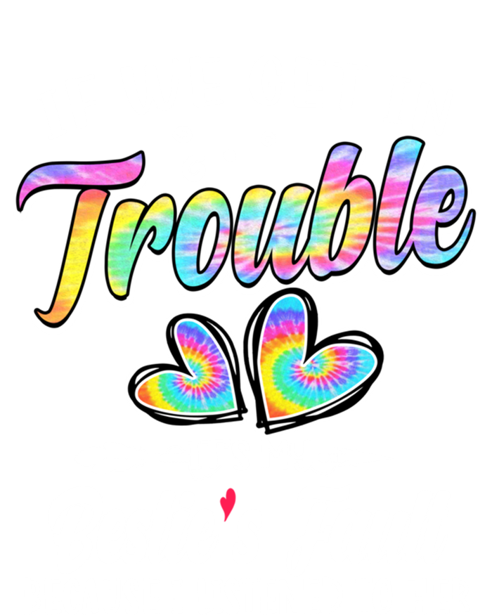 If We Get In Trouble ItS My BestieS Fault Tie Dye Colorful Gift Women's Long Sleeve Flannel Pajama Set 