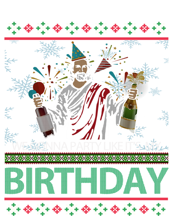 Jesus Christ We Gonna Party Like ItS My Birthday Christmas Gift Ladies Long Sleeve Shirt