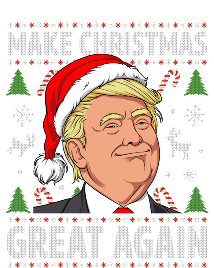 Make Christmas Great Again Funny Trump Ugly Christmas Gift Full Zip Hoodie