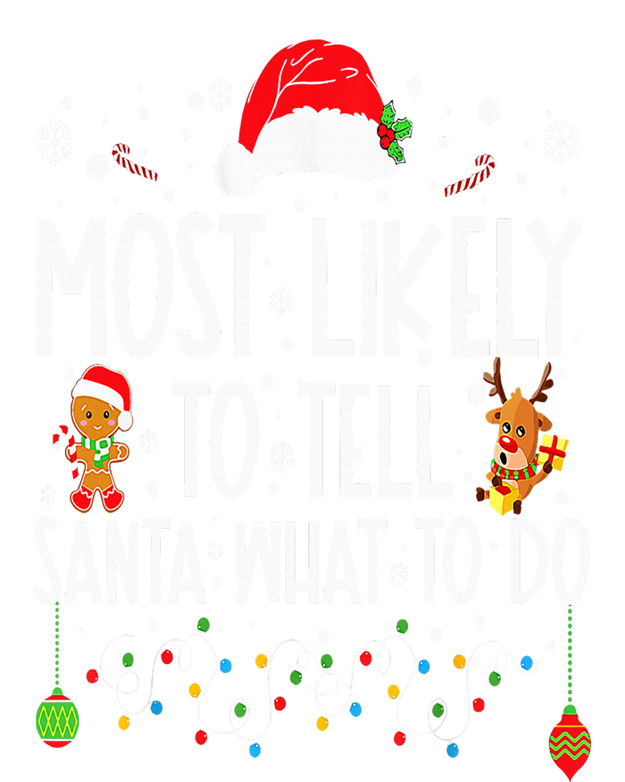 Most Likely To Tell Santa What To Do Family Christmas Pajama USA-Made Doggie Bandana