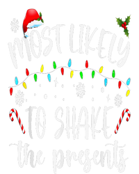 Most Likely To Shake The Presents Funny Christmas Holiday Dry Zone Grid Polo