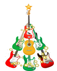 Cool Guitar Christmas Tree Light Guitar Lover Dry Zone Grid Polo