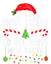 Most Likely To Get Sassy With Santa Christmas Matching Women's Crop Top Tee