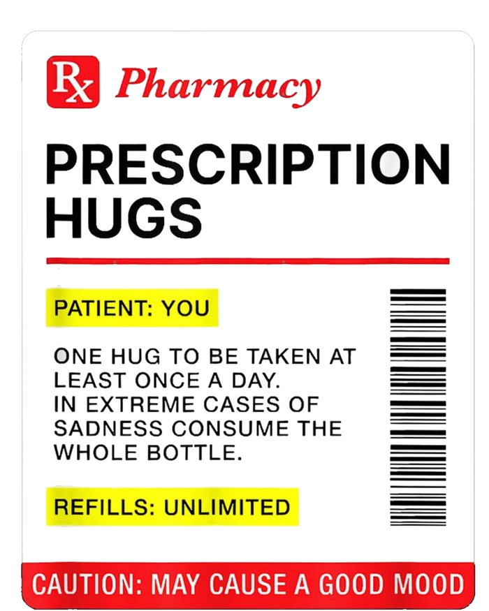 Prescription Hugs Funny Label Lazy Halloween Costume Party Tank Top