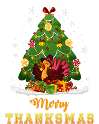 Turkey Tree Santa Merry Thanksmas Christmas Thanksgiving Women's V-Neck T-Shirt