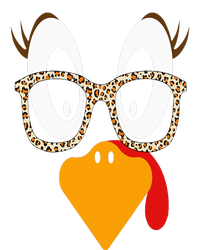 Turkey Face Eyelashes Leopard Glasses Funny Thanksgiving Valucap Bio-Washed Visor