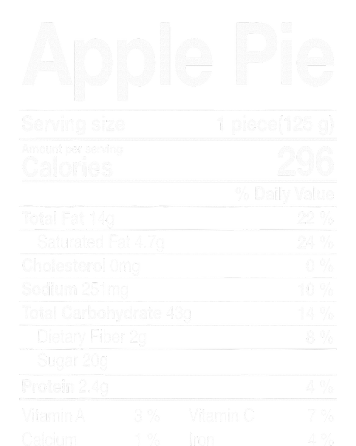 Apple Pie Nutrition Facts Label Costume Thanksgiving Gifts Insulated Varsity Jacket