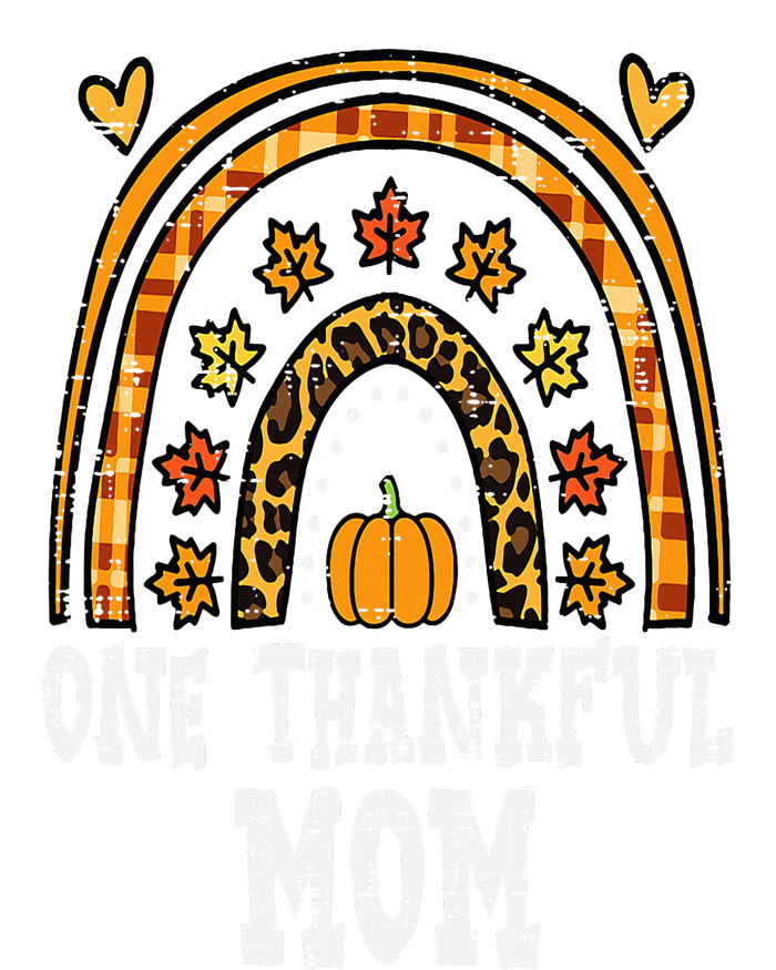 Fall Rainbow Thankful Mom Thanksgiving Family Mama T-Shirt