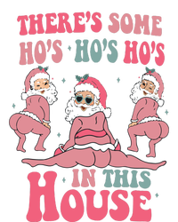 Funny Santa Ugly Christmas Sweater Theres Some Ho Ho Hos In This House Button