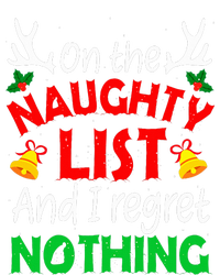 On The Naughty List And I Regret Nothing Funny Xmas Stripe Pom Pom Beanie