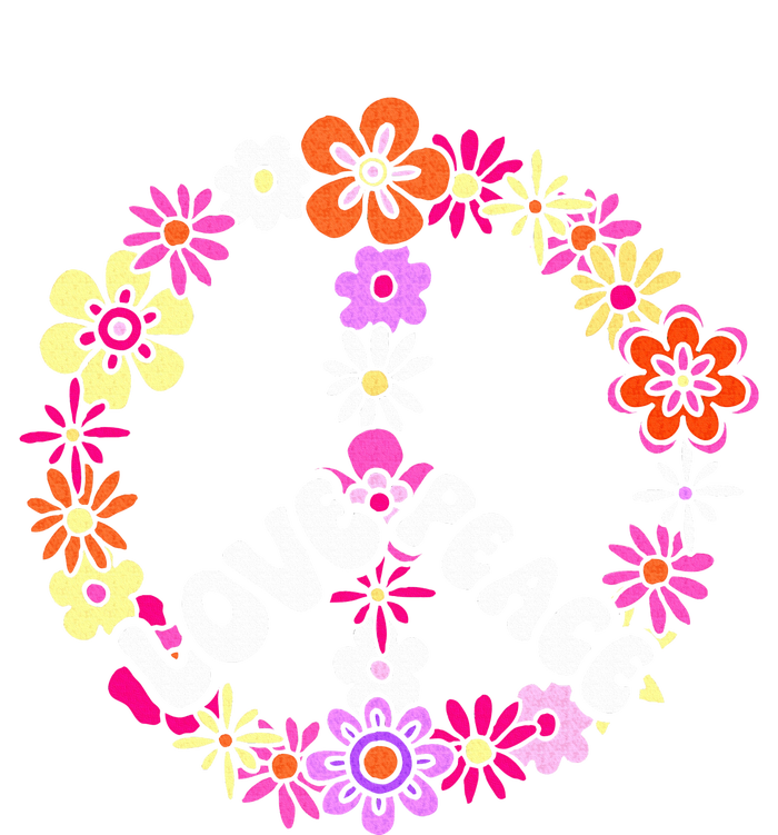 Love Peace Sign 60s Retro Peace 60s Hippie Flower Peace Hoodie