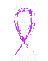 Just Wait In The Truck Domestic Violence Purple Ribbon Sustainable Beanie