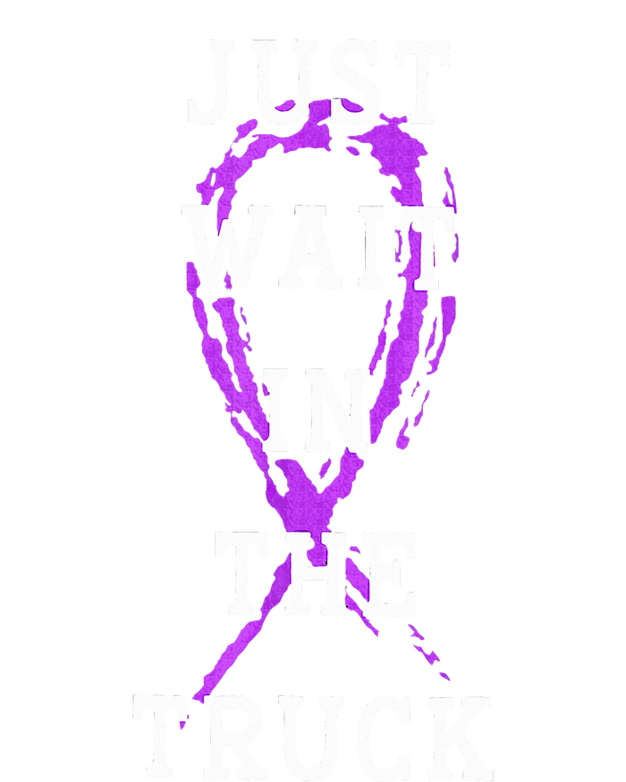 Just Wait In The Truck Domestic Violence Purple Ribbon Sustainable Beanie