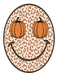 Retro Leopard Smile Face Fall Pumpkin Season Thanksgiving USA-Made Doggie Bandana