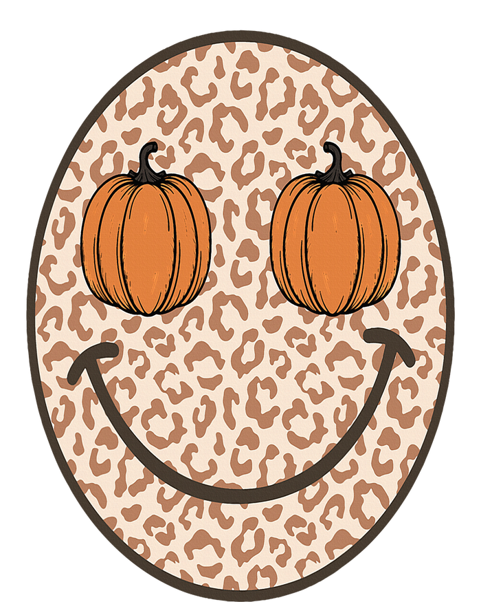 Retro Leopard Smile Face Fall Pumpkin Season Thanksgiving USA-Made Doggie Bandana