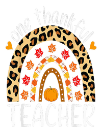 One Thankful Teacher Thanksgiving Rainbow Leopard Fall T-Shirt