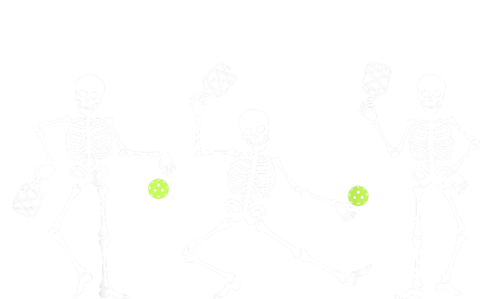 Halloween Pickleball Costume Skeletons Playing Pickleball Full-Length Apron With Pockets