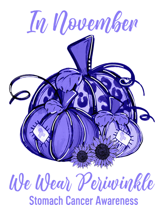 November we wear periwinkle pumpkin stomach cancer awareness Long Sleeve Shirt