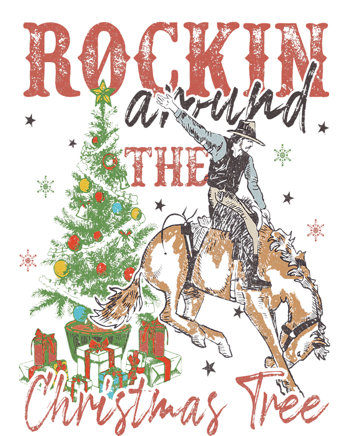 Rockin' Around The Christmas Tree Cowboy Santa Ride Horse Magnet