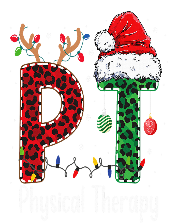 Physical Therapy Christmas santa hat PT Therapist xmas Women's Flannel Pajama Set