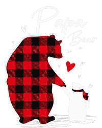 Papa Bear Christmas Pajama Red Buffalo Plaid Tie-Dye T-Shirt