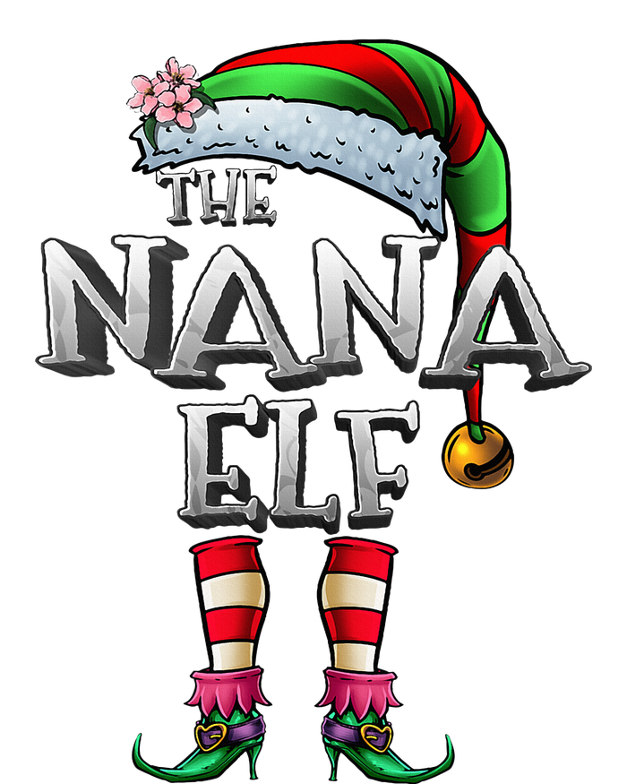 The Nana Elf  Matching Family Funny Christmas Grandma T-Shirt