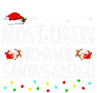 Most Likely To Race Santa's Sleigh Family Christmas Pajamas Women's Fleece Hoodie