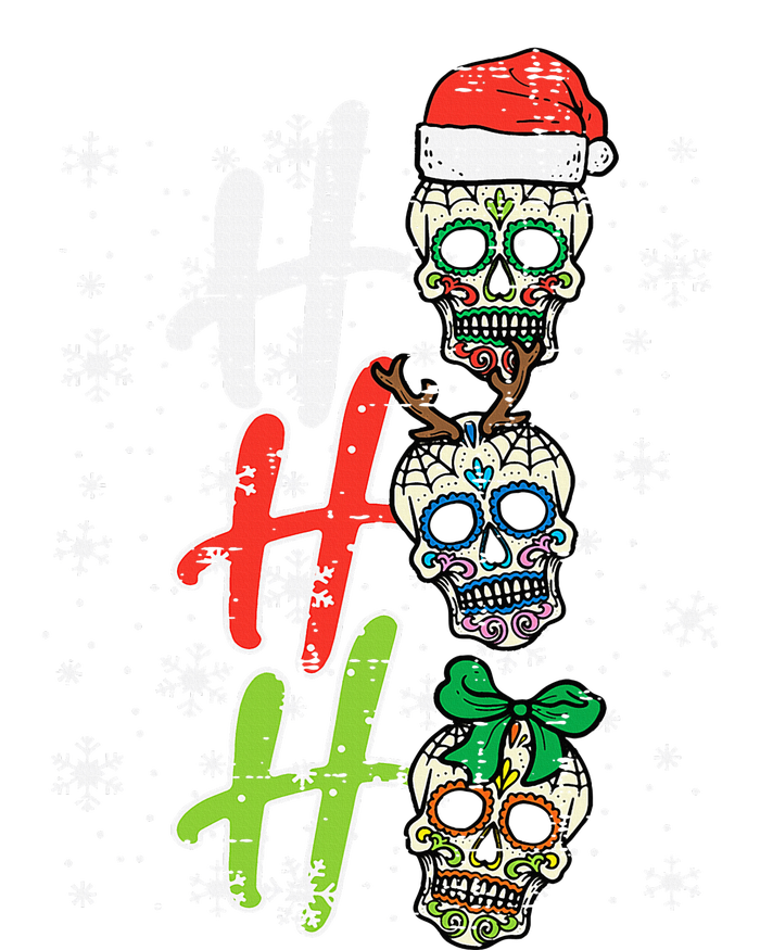 Christmas Sugar Skull Ho Ho Ho Xmas Mexican T-Shirt