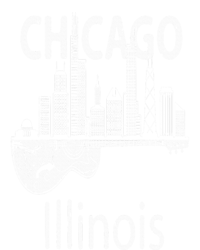 Chicago Souvenir  Illinois Music Electric Guitar Women's Racerback Cropped Tank