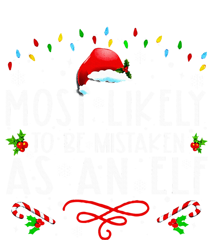 Most Likely To Be Mistaken As An Elf Funny Family Christmas Sustainable Beanie