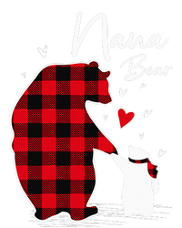 Nana Bear Christmas Pajama Woman Red Plaid Grandma Women's Crop Top Tee