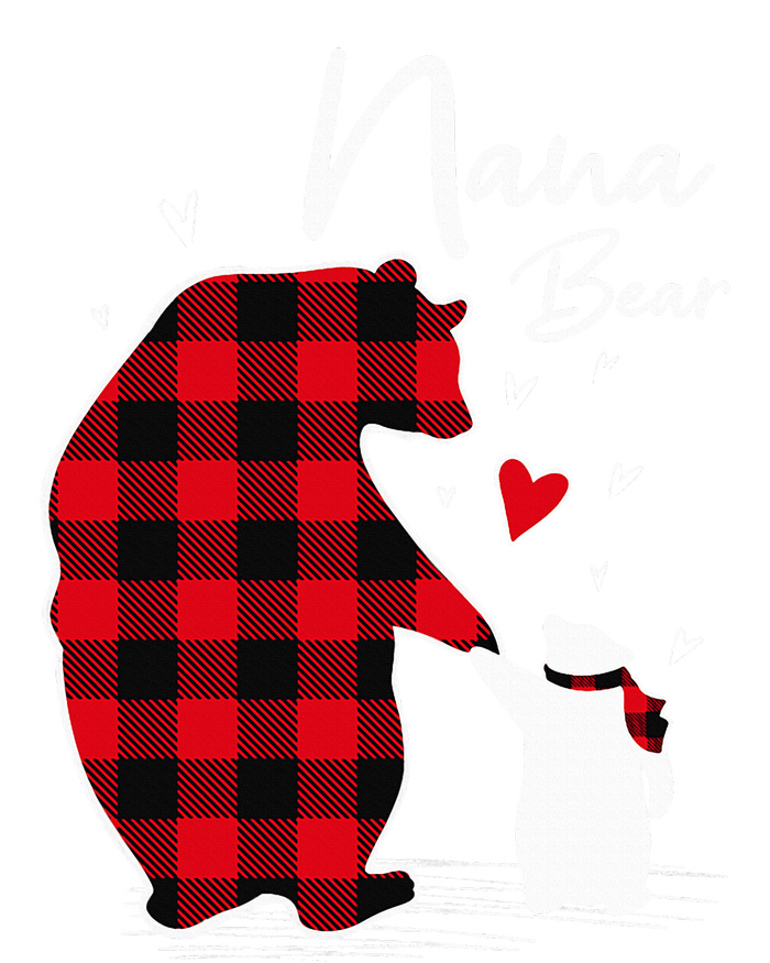 Nana Bear Christmas Pajama Woman Red Plaid Grandma Women's Crop Top Tee