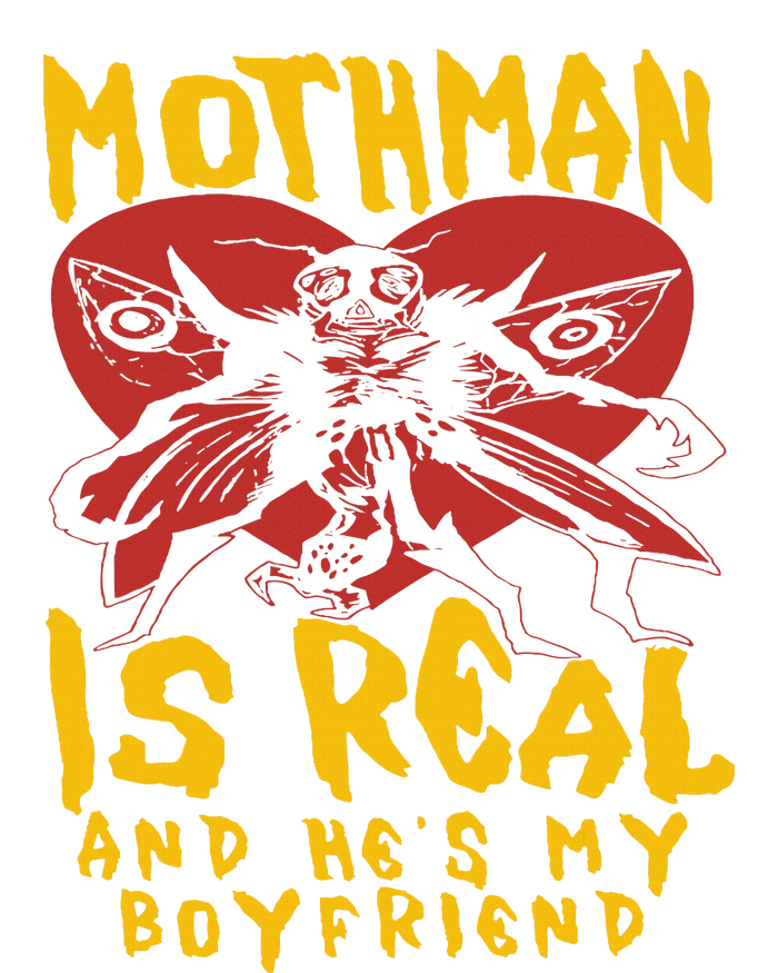 Mothman Is Real And He’s My Boyfriend Ironic Art Cropped Pullover Crew